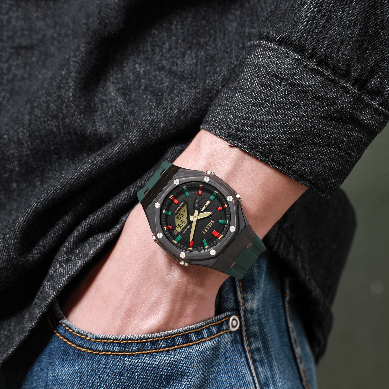 Versatile Waterproof Silicone Electronic Watch - Multifunctional Design - Image 8
