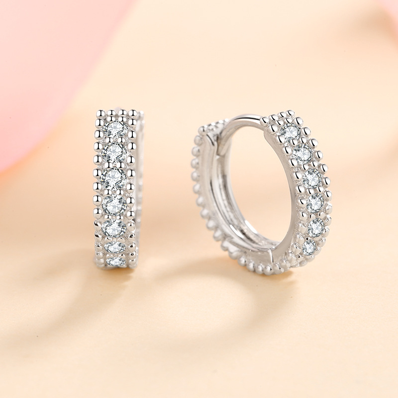 S925 Silver Earrings for Women with D Color Moissanite Inlay - Elegant Ear Rings - Image 2