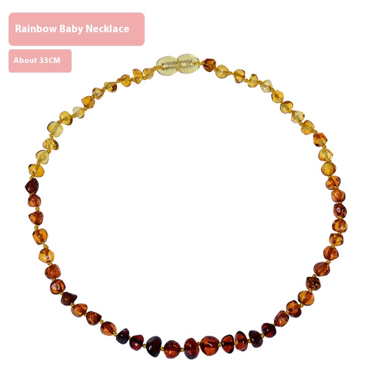 Amber Baby Necklace DIY Polo - Handcrafted Teething Relief for Your Little One - Image 2