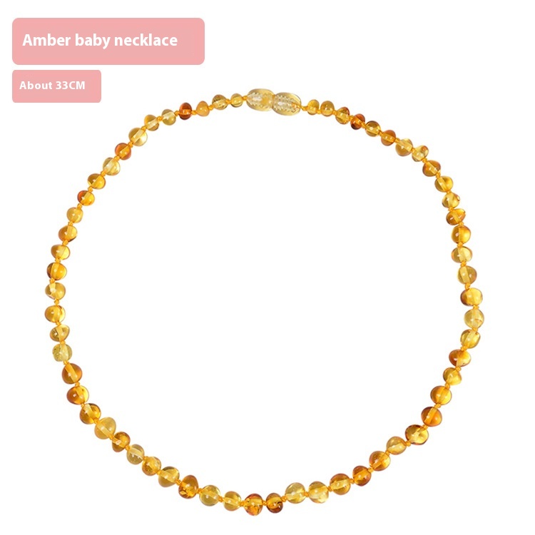 Amber Baby Necklace DIY Polo - Handcrafted Teething Relief for Your Little One - Image 9