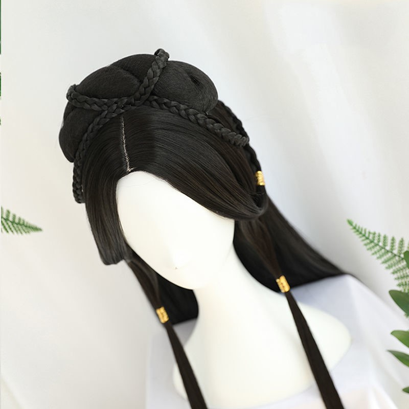 Elegant Ancient Costume Wig for Women - Full Head Cover in Han Chinese Style - Image 4