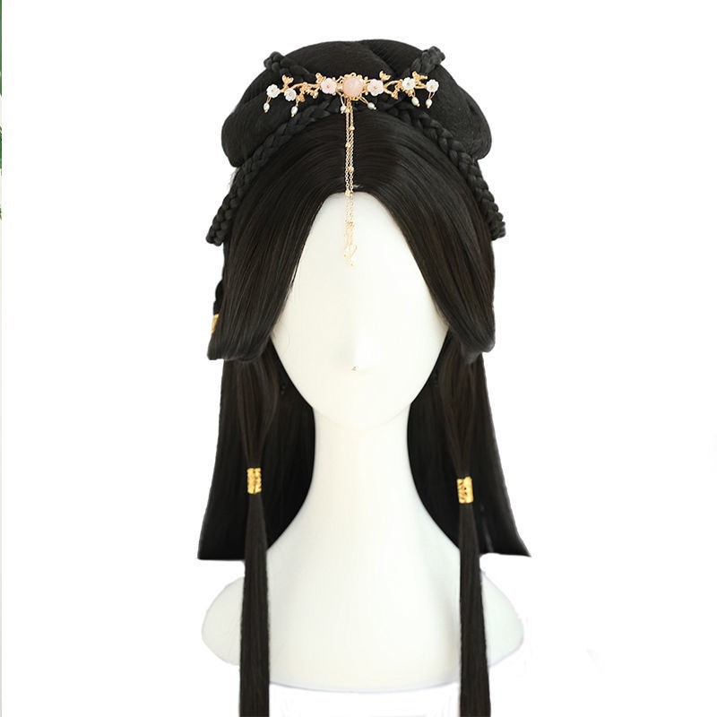 Elegant Ancient Costume Wig for Women - Full Head Cover in Han Chinese Style - Image 5