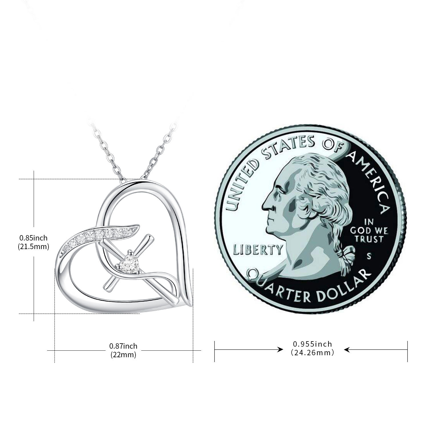 925 Sterling Silver Cross Necklace for Women - Love Heart Infinity Faith Pendant Jewelry Gifts for Girls & Men - Image 6