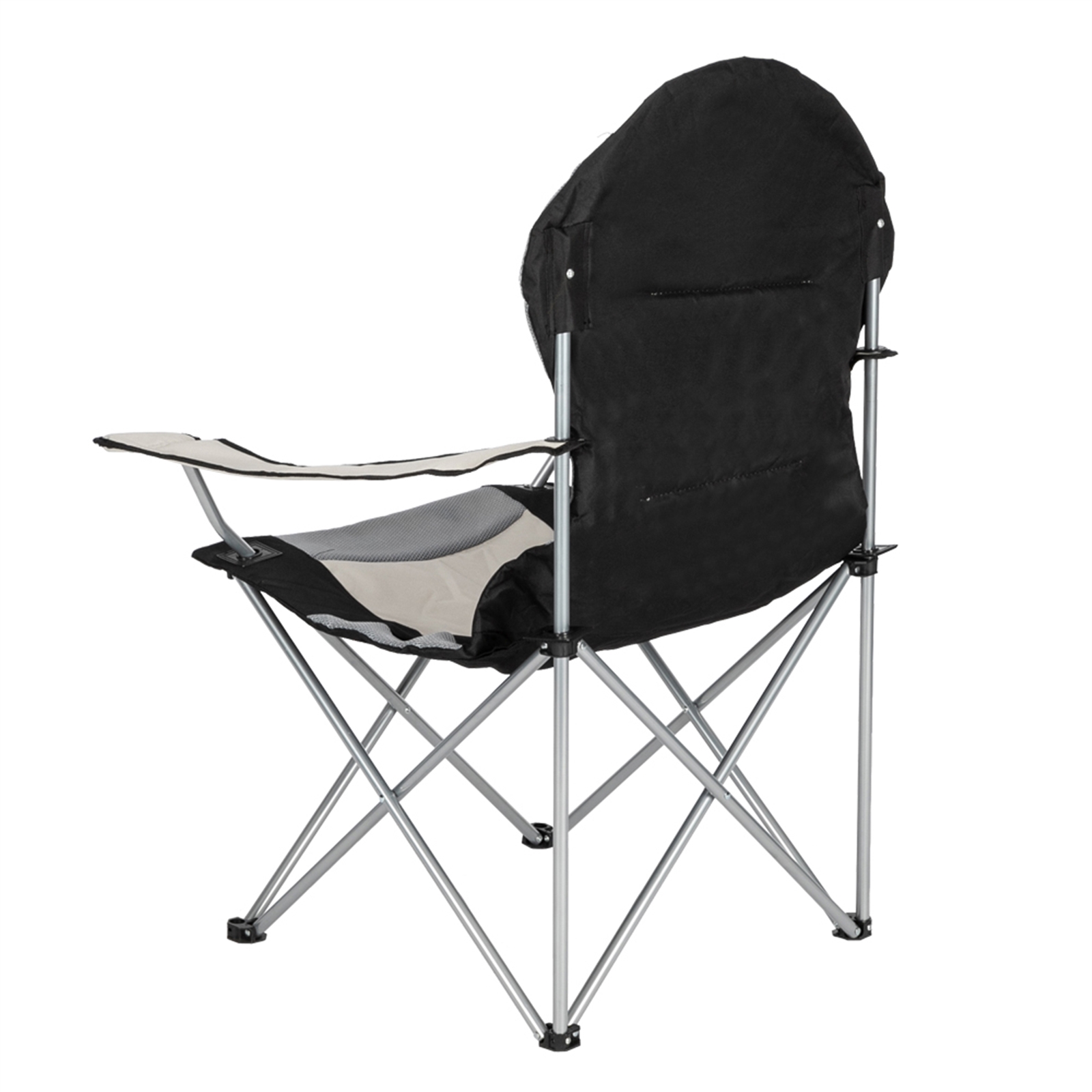 Durable Grey Iron Frame Camping Chair in Off-White Color - Image 20