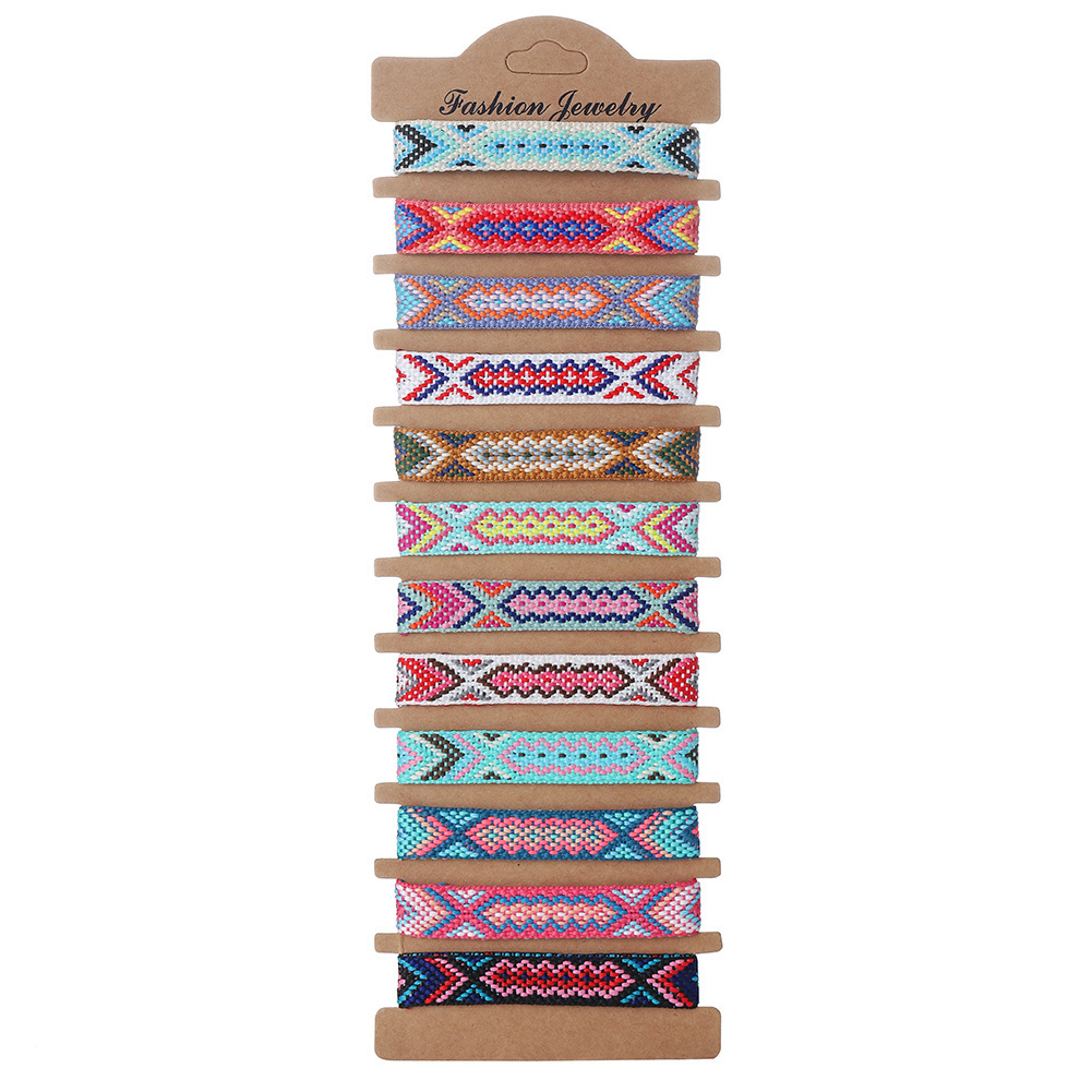 Bohemian Woven Friendship Bracelet Set for Women - Ethnic Style - Image 2