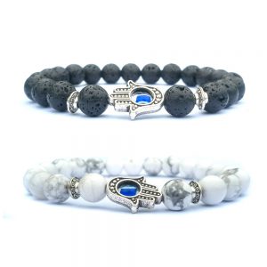 Bergamot Evil Eye Stone Bracelet - Stylish Protection & Unique Design