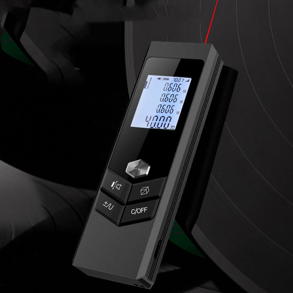 High-Precision Mini Aluminum Alloy Laser Ruler | Infrared Laser Measuring Tool