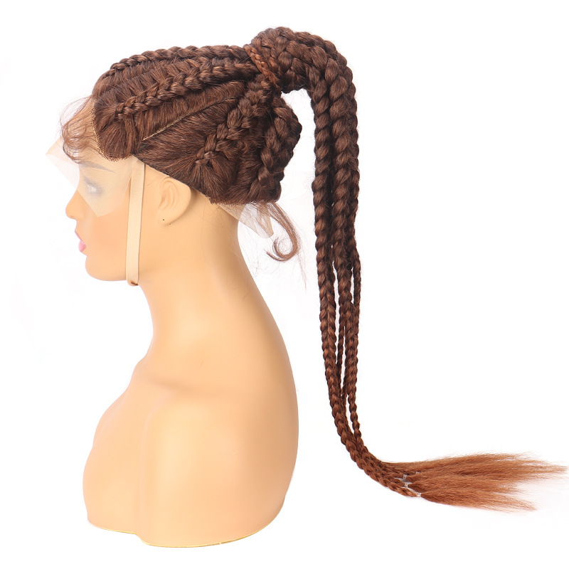 Hand-woven Eight Braids Lace Head Cap - Stylish and Comfortable Accessory - Image 3