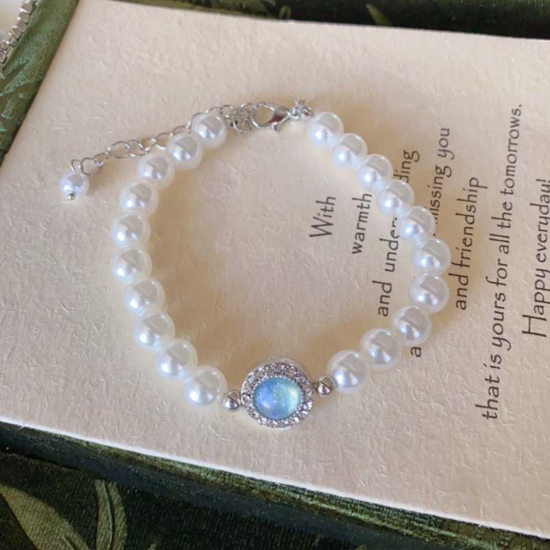 Unique Aquamarine Pearl Necklace for Women - Special-Interest Design - Image 10