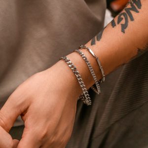 Stylish Multi-layer Hip Hop Stainless Steel Bracelet for Men - Durable & Trendy