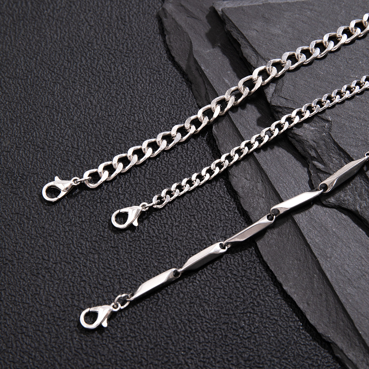 Stylish Multi-layer Hip Hop Stainless Steel Bracelet for Men - Durable & Trendy - Image 4