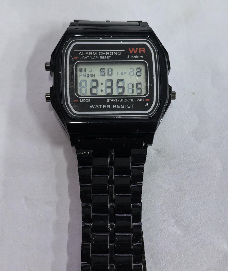 LED Electronic Watch with Steel Band - A159 Harajuku Style Multifunctional Timepiece - Image 3