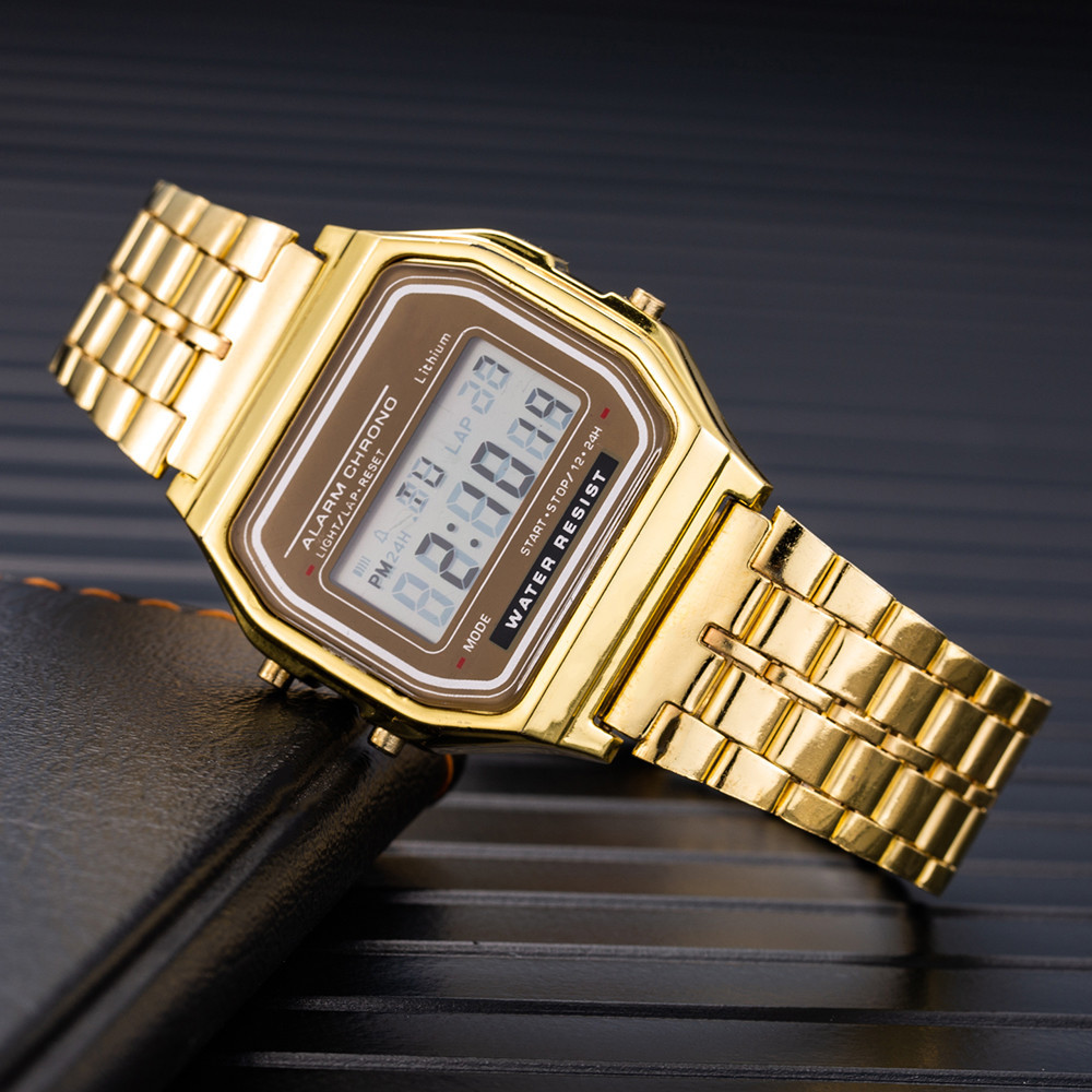 LED Electronic Watch with Steel Band - A159 Harajuku Style Multifunctional Timepiece - Image 10
