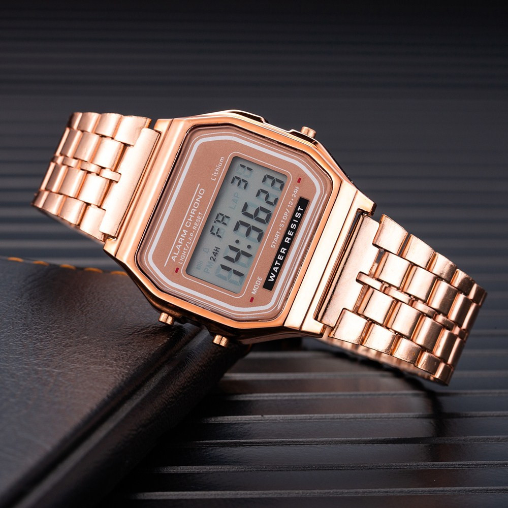 LED Electronic Watch with Steel Band - A159 Harajuku Style Multifunctional Timepiece - Image 12