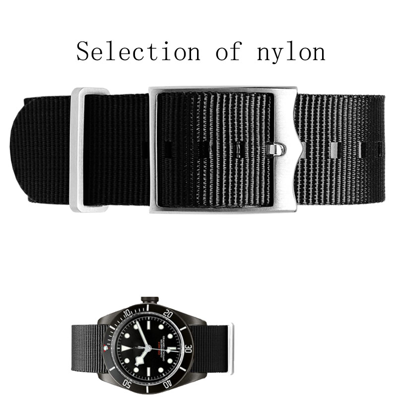 Biwan Little Red Flower Little Black Shield Bronze Series 22mm Men's Nylon Strap - Image 3