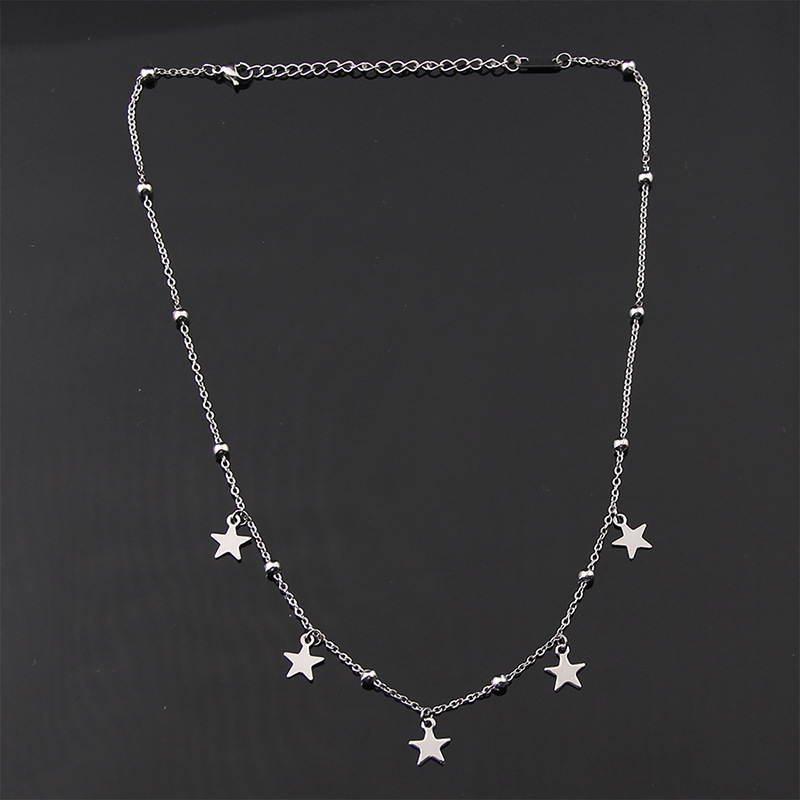 Charming Female Stainless Steel Star Small Pendant Necklace for Elegance - Image 4
