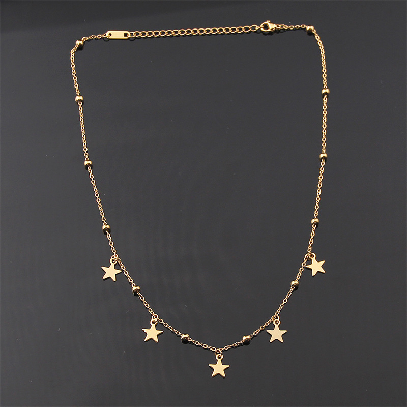 Charming Female Stainless Steel Star Small Pendant Necklace for Elegance - Image 5
