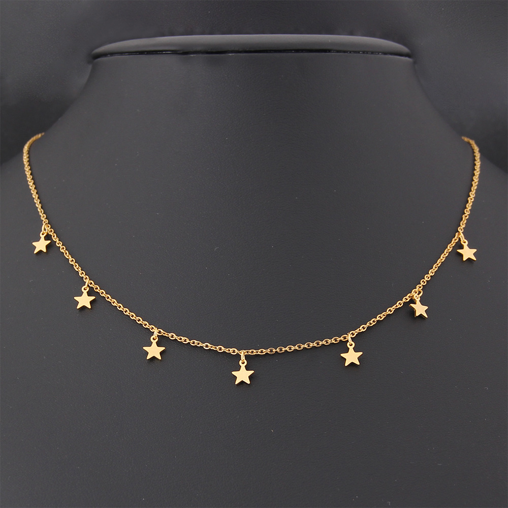 Charming Female Stainless Steel Star Small Pendant Necklace for Elegance - Image 8