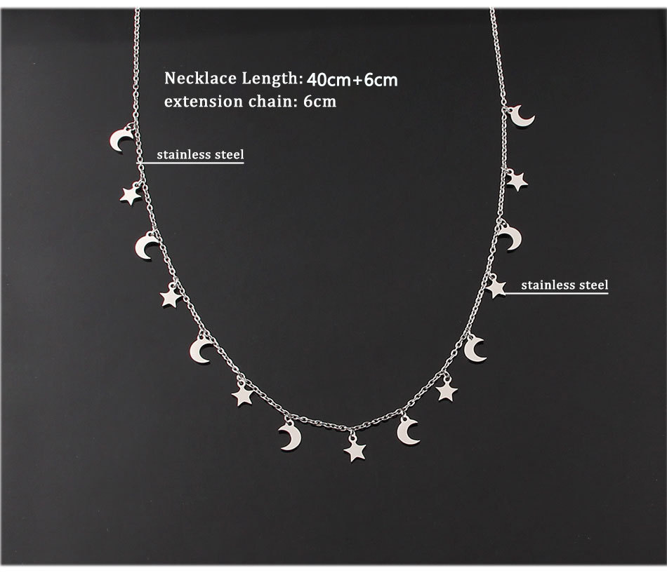 Charming Female Stainless Steel Star Small Pendant Necklace for Elegance - Image 29