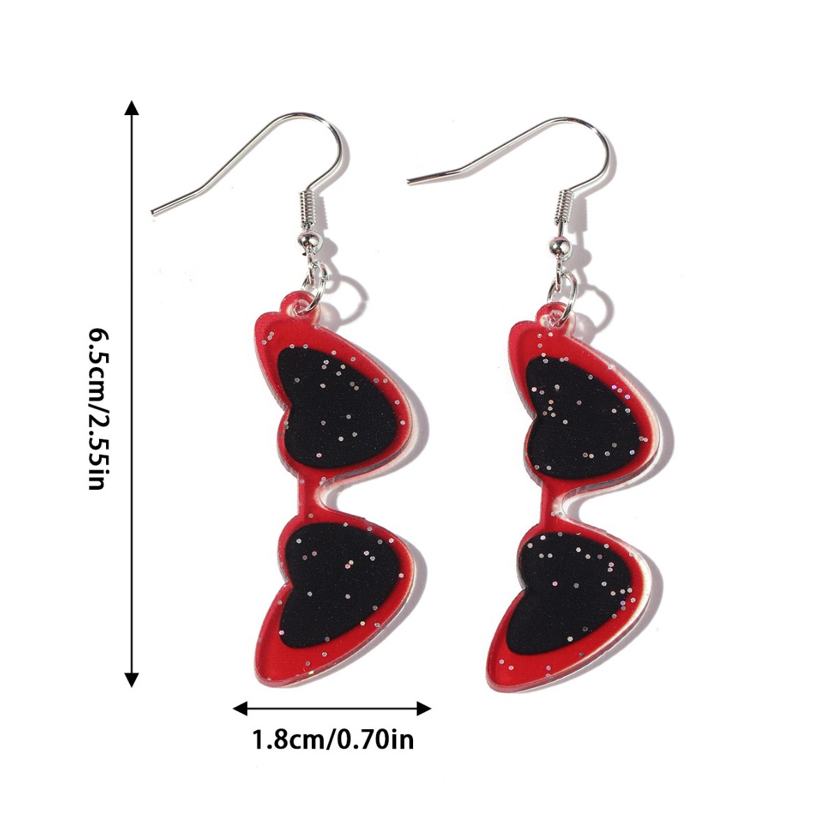 Charming Transparent Acrylic Love Heart Earrings - Creative & Cute Design - Image 2