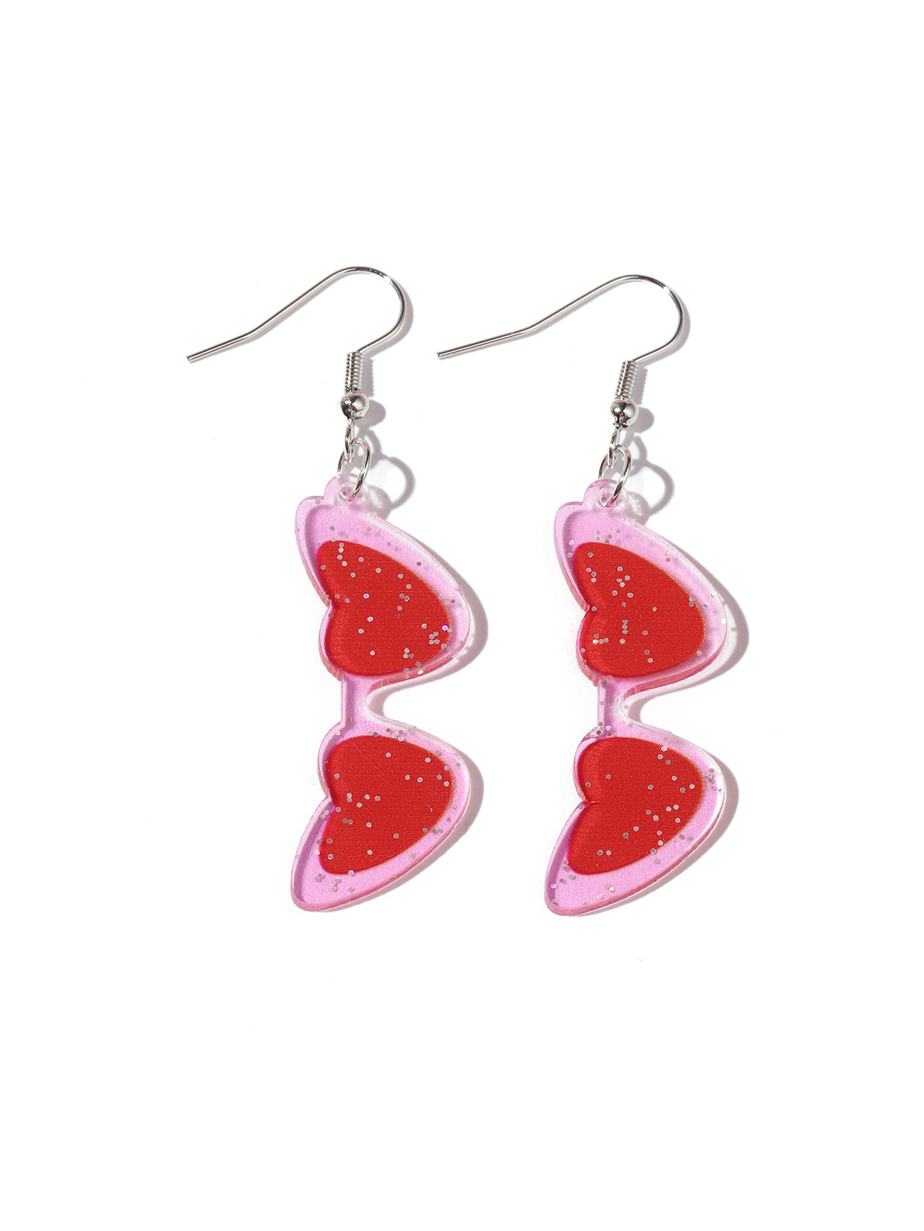 Charming Transparent Acrylic Love Heart Earrings - Creative & Cute Design - Image 8