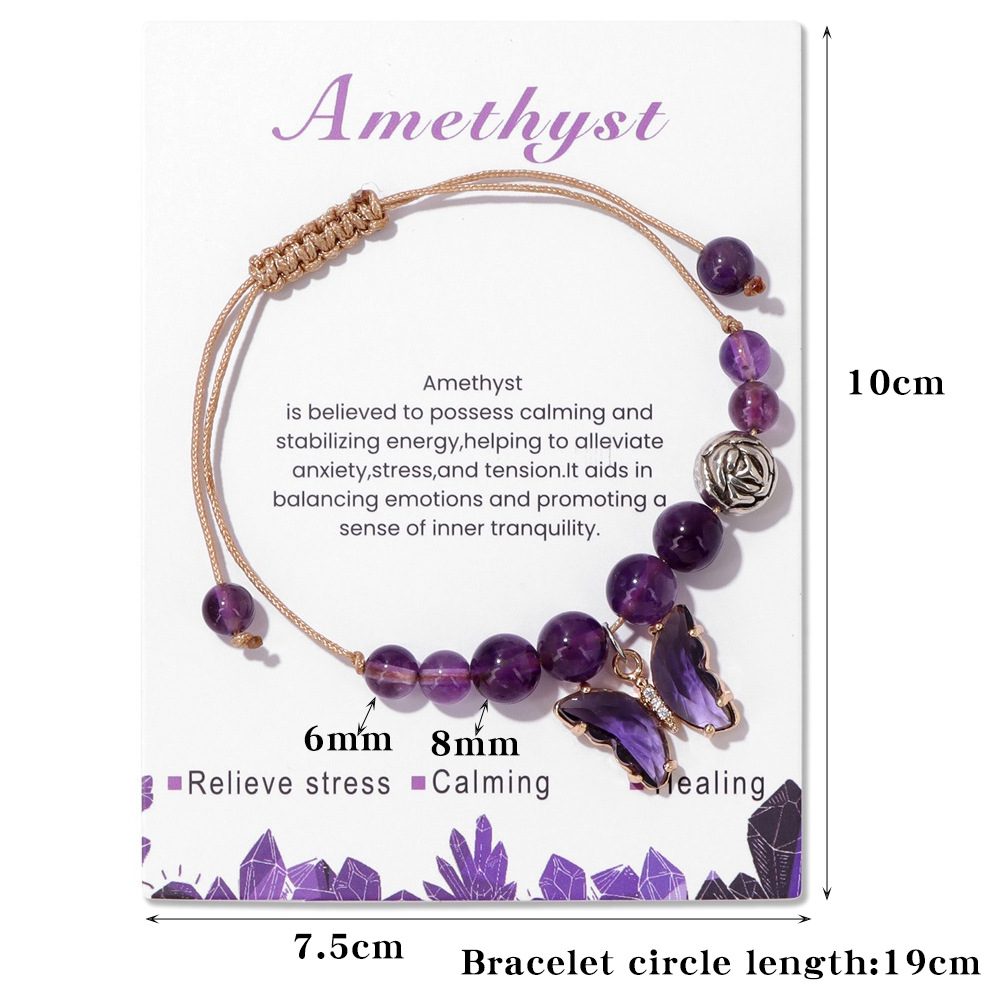 Elegant Women's Amethyst Natural Stone Bracelet - Stylish & Unique - Image 7