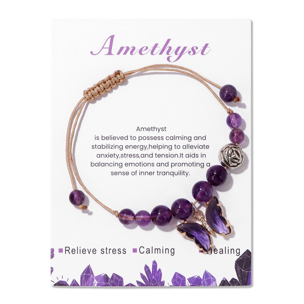 Elegant Women's Amethyst Natural Stone Bracelet - Stylish & Unique - Image 8