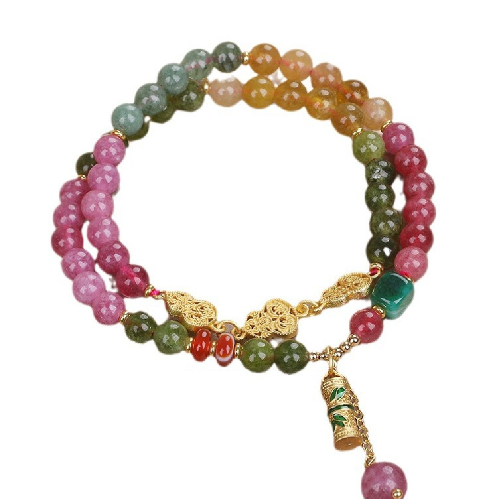 Elegant Natural Jade Color Tourmaline Bracelet for Women - Unique Gemstone Jewelry