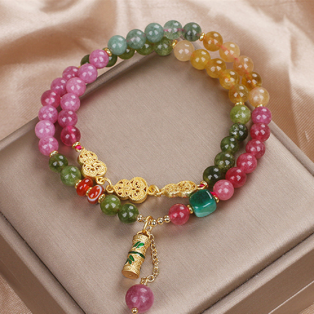 Elegant Natural Jade Color Tourmaline Bracelet for Women - Unique Gemstone Jewelry - Image 5