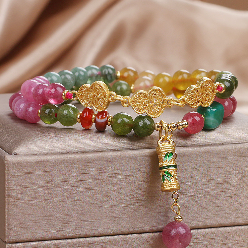 Elegant Natural Jade Color Tourmaline Bracelet for Women - Unique Gemstone Jewelry - Image 8