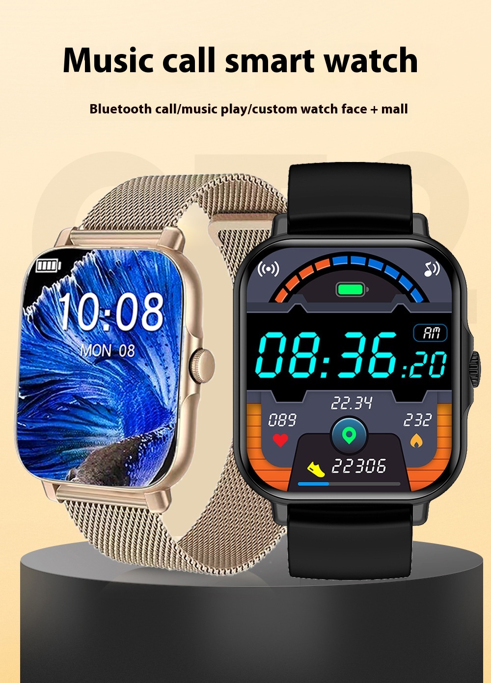 Bluetooth-Compatible Smart Watch with Calling, Message Alerts, Sports Tracking, Heart Rate & Sleep Monitoring - Image 4