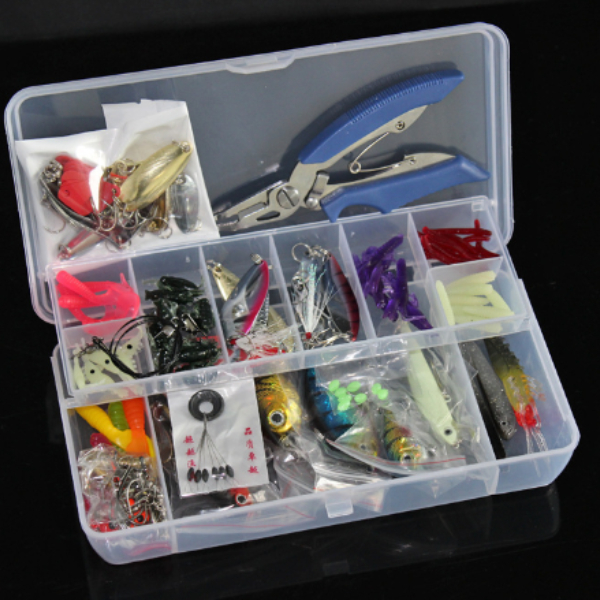 Multi-Function Lure Suit - 132 Pieces Full Swimming Layer Fishing Gear with Soft Bait Fishhook
