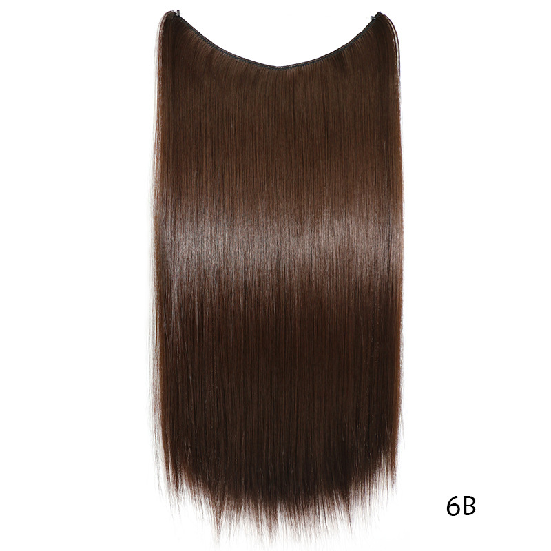 22-Inch Invisible Wire Hair Extensions - No Clips Needed, Silky Straight Fish Line Hairpieces - Image 9