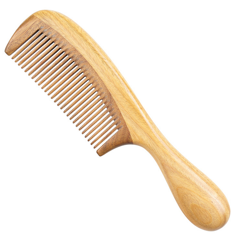 Premium Green Sandalwood Hair Comb – Natural & Eco-Friendly Hair Care Tool - Image 2