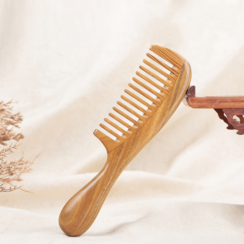 Premium Green Sandalwood Hair Comb – Natural & Eco-Friendly Hair Care Tool - Image 6