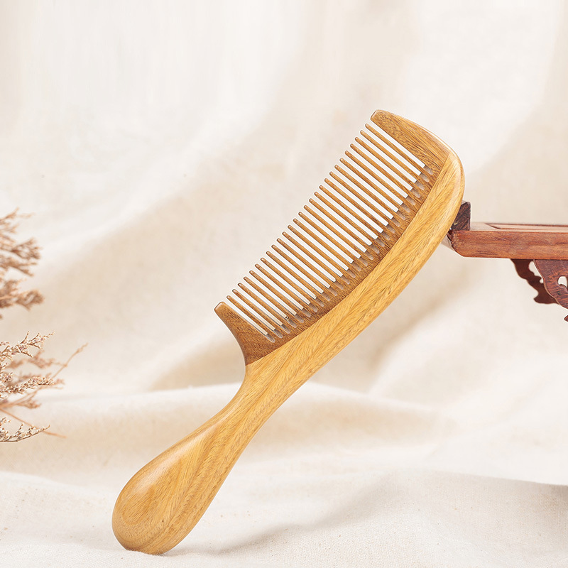 Premium Green Sandalwood Hair Comb – Natural & Eco-Friendly Hair Care Tool - Image 7