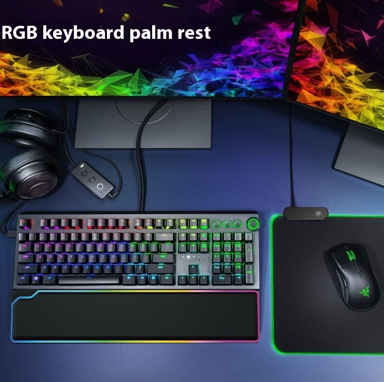 RGB Keyboard Wrist Support Band - High Rebound Luminous Gaming Keyboard Pad - Image 4