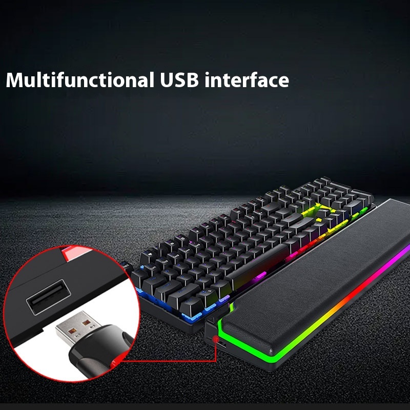 RGB Keyboard Wrist Support Band - High Rebound Luminous Gaming Keyboard Pad - Image 11