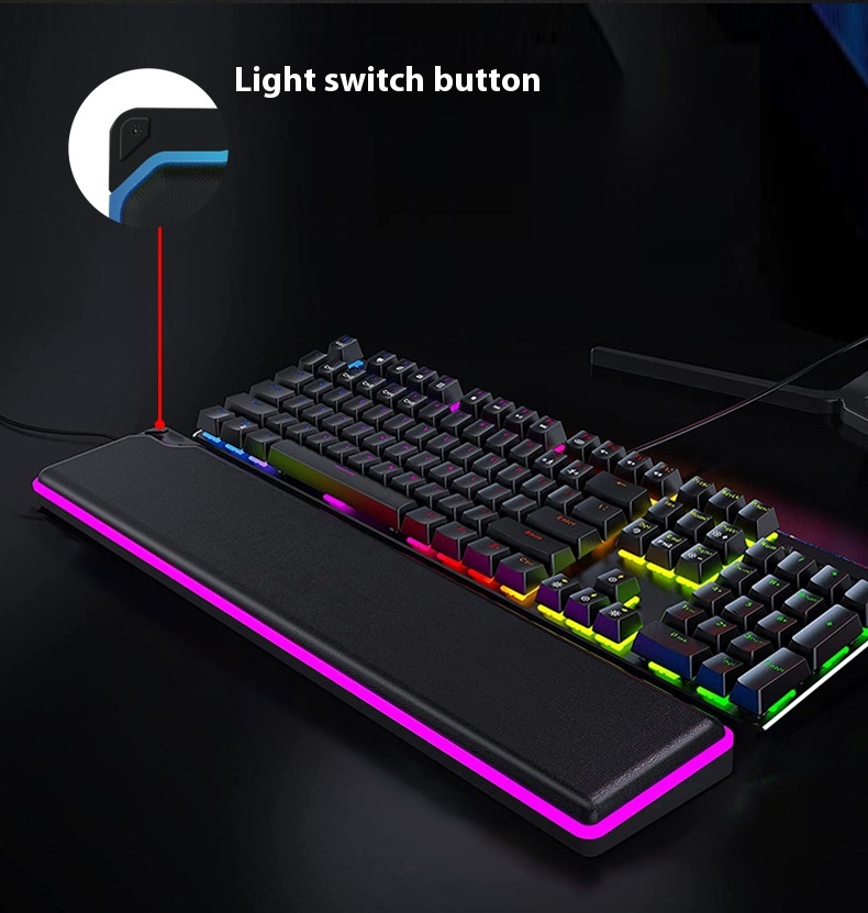 RGB Keyboard Wrist Support Band - High Rebound Luminous Gaming Keyboard Pad - Image 12