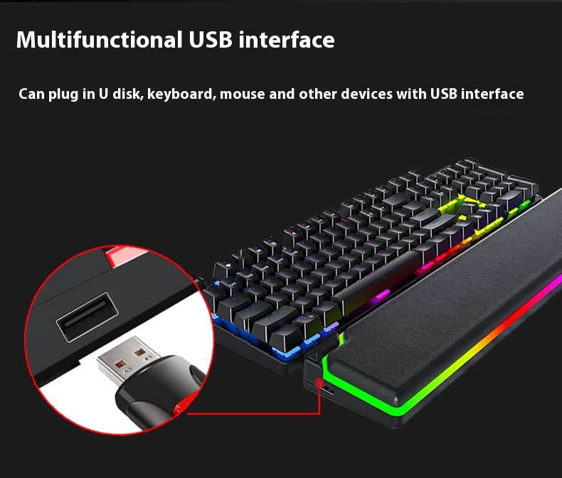 RGB Keyboard Wrist Support Band - High Rebound Luminous Gaming Keyboard Pad - Image 13