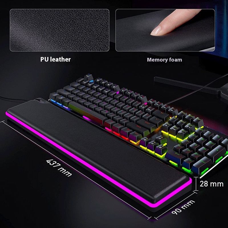 RGB Keyboard Wrist Support Band - High Rebound Luminous Gaming Keyboard Pad - Image 14