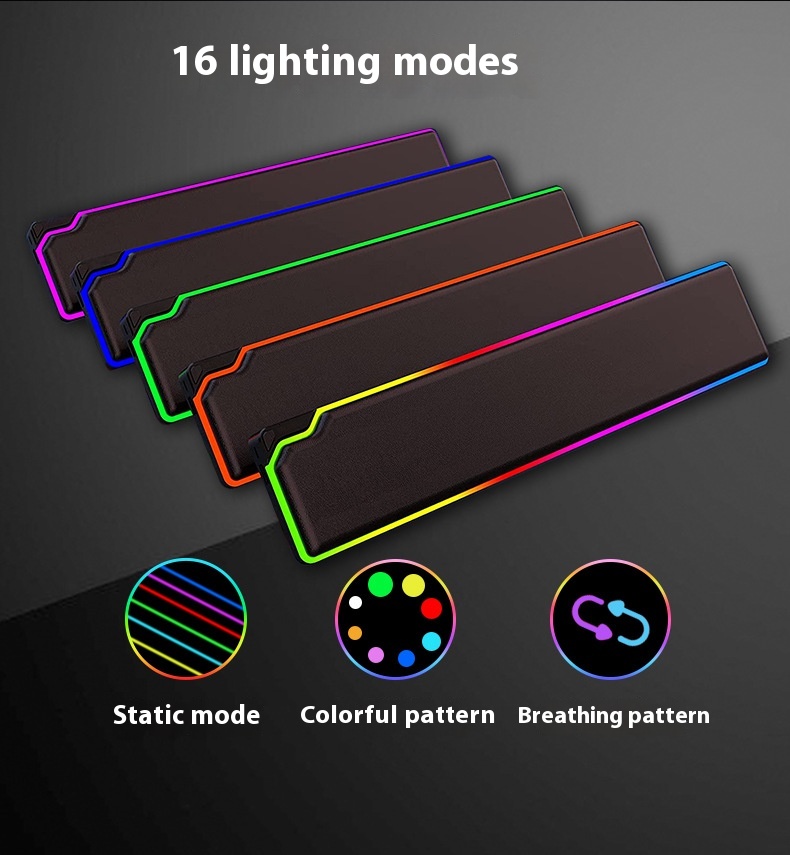 RGB Keyboard Wrist Support Band - High Rebound Luminous Gaming Keyboard Pad - Image 19