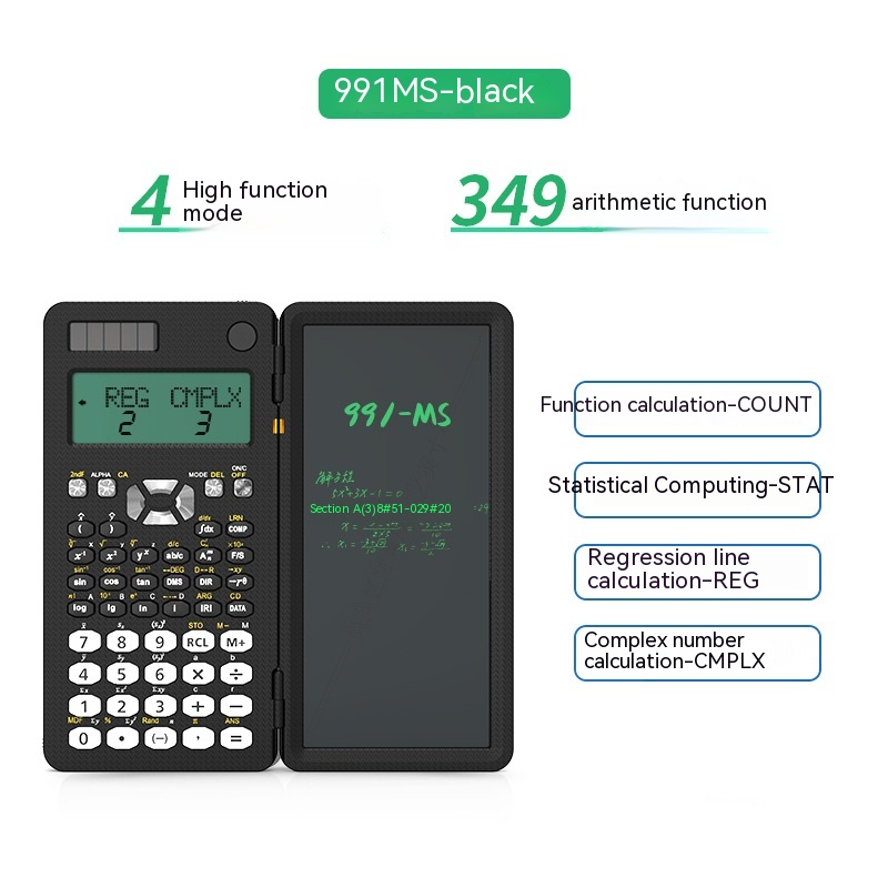 2-in-1 Foldable Scientific Calculator & Handwriting Tablet for Learning - Versatile Desk Calculator - Image 13