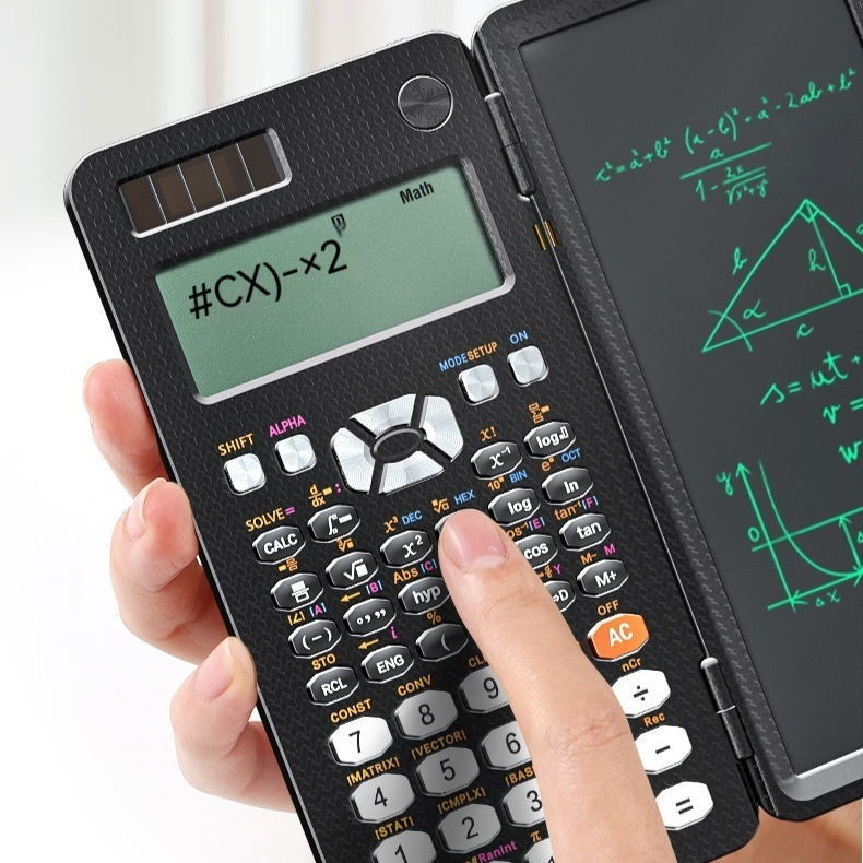 2-in-1 Foldable Scientific Calculator & Handwriting Tablet for Learning - Versatile Desk Calculator - Image 14