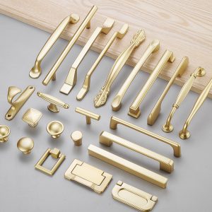 Elegant Gold Handle for Closet, Drawer, and Cabinet - Single Hole Design