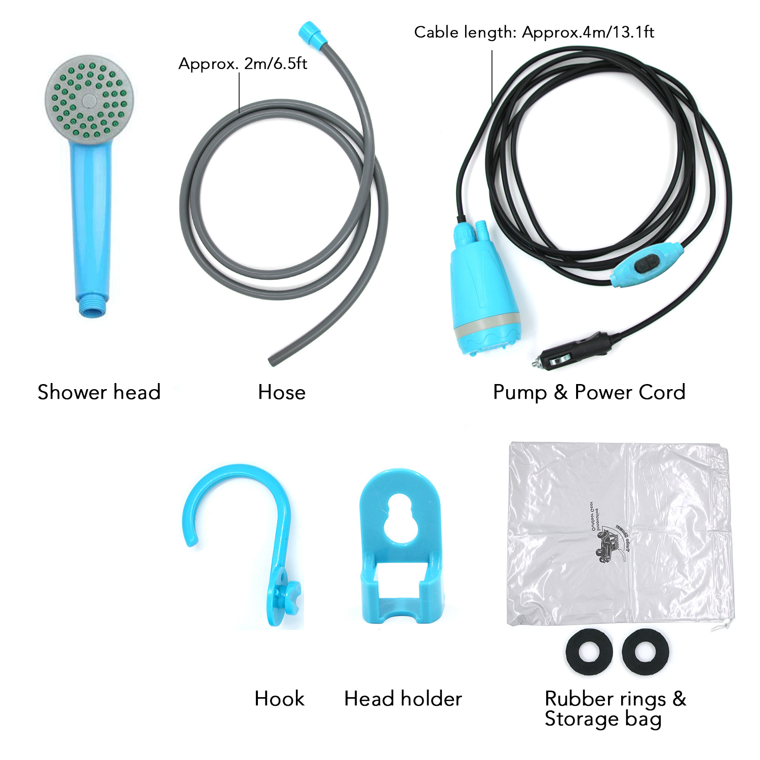 12V Car Shower Head - Portable Car Shower System for On-the-Go Use - Image 4