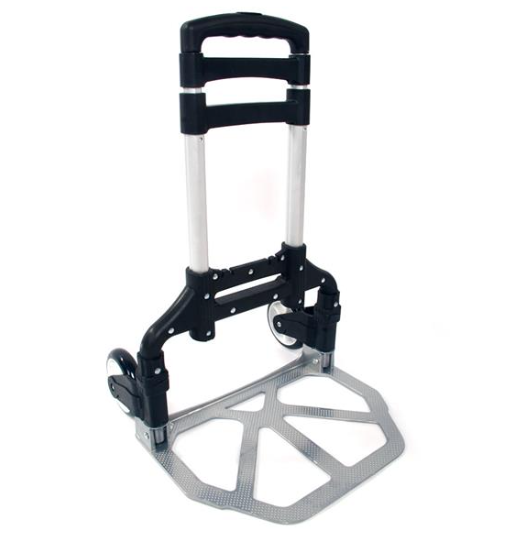 Compact Foldable Telescopic Trolley Cart for Luggage - Black Travel Solution - Image 6