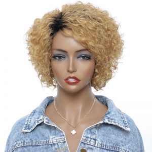 Premium Small Curly Real Hair Headgear - Fluffy Short Hair Cover for a Stylish Look