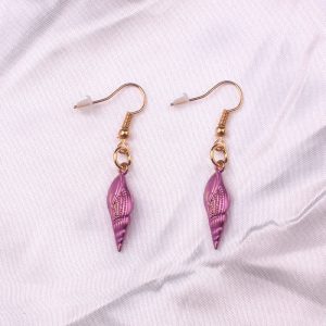 Hip Hop Gold Color Alloy Shell Earrings - Trendy & Stylish Jewelry