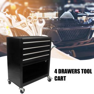 Heavy-Duty Metal Wheelie Tool Cart for Easy Mobility and Storage